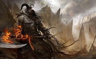 demon, artwork, fantasy art, Guild Wars 2