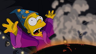 Bart Simpson, The Simpsons, Bart Simpson, wizard HD wallpaper