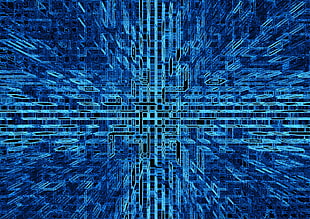 blue and black data illustration