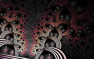 black and purple abstract digital wallpaper