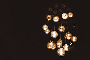 brown pendant lamp, light bulb