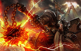 warrior with fail wallpaper, Diablo, Diablo III, video games, fantasy art
