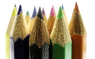 assorted coloring pencils