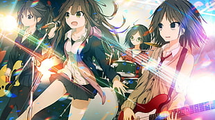 female Anime band character digital wallpaper HD wallpaper