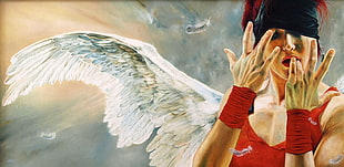 angel illustration HD wallpaper