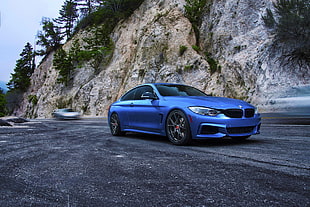 blue BMW coupe, BMW, blue cars, BMW M4 Coupe HD wallpaper