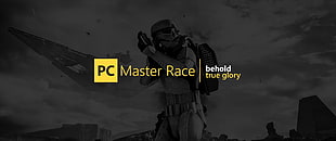 Master Race poster, PC gaming, PC Master  Race, Storm Troopers, Star Destroyer HD wallpaper