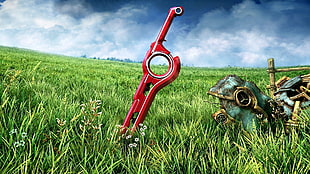 red and white fantasy sword, Xenoblade Chronicles