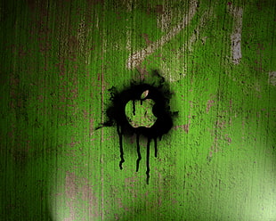 green and black drawing HD wallpaper