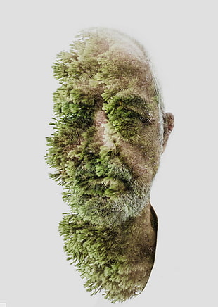 persons face tree design, face, men, lighter, lights HD wallpaper