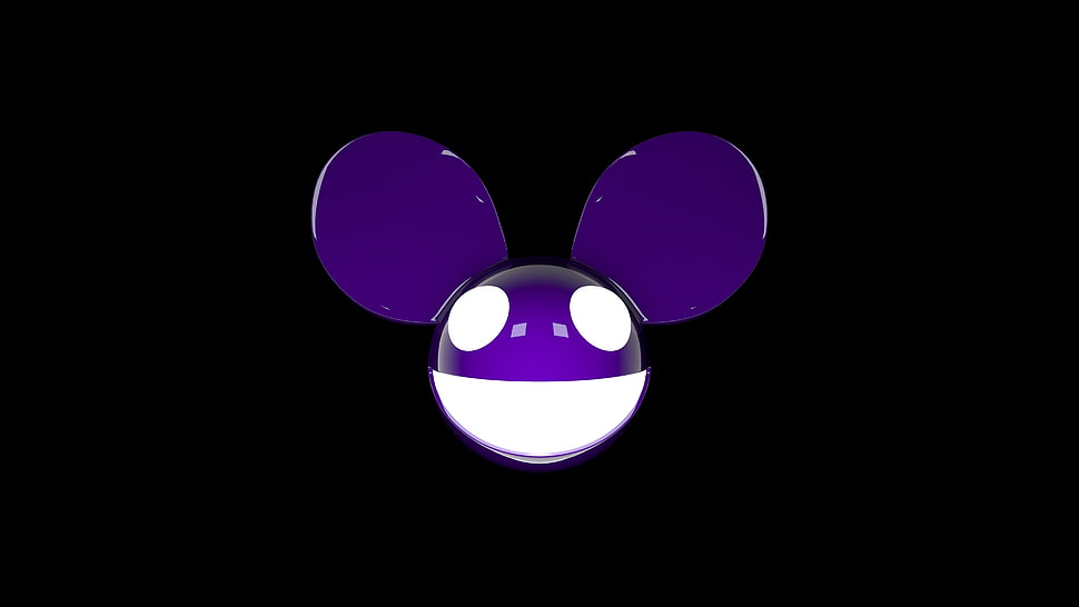 purple and white Mickey Mouse logo, deadmau5, music HD wallpaper