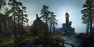 brown tower,  World of Warcraft, Gilneas