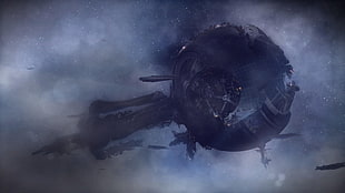 black spaceship, Mass Effect, Mass Effect 3, video games, The Crucible HD wallpaper