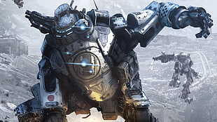 gray robot digital wallpaper, Titanfall, mech