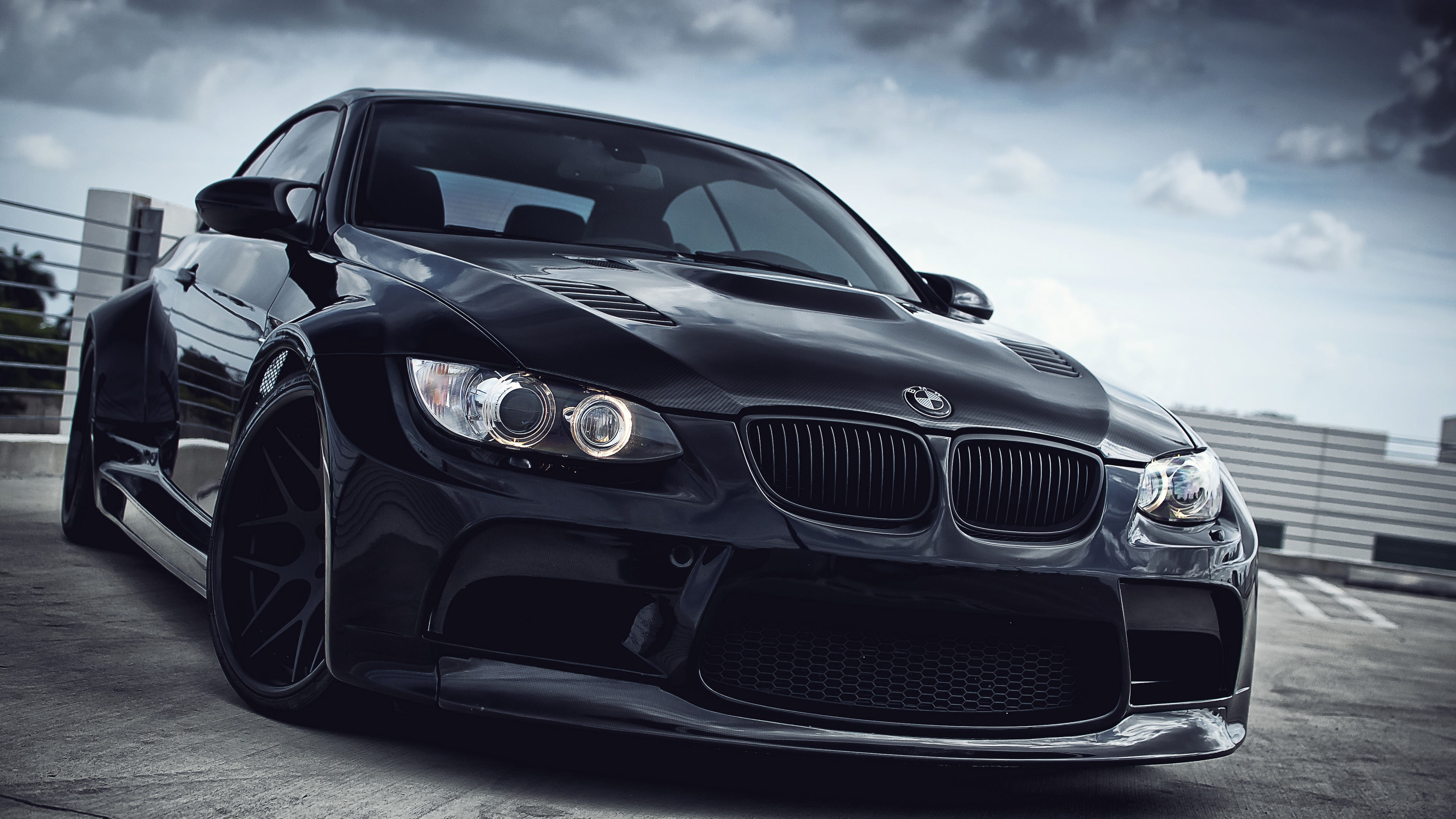 Black BMW coupe, car, BMW, BMW E92, black cars HD wallpaper