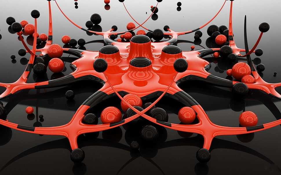 black and red frame HD wallpaper