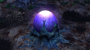 lighted purple egg wallpaper, Metroid, Samus Aran, video games