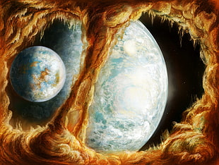 two Earths photo collage