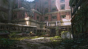 ruined building photo, The Last of Us, concept art, video games