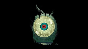 green and brown logo digital wallpaper, Cave Carson Has a Cybernetic Eye, Bill Sienkiewicz, Young Animal, DC Comics