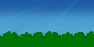 green grass field animated illustration HD wallpaper