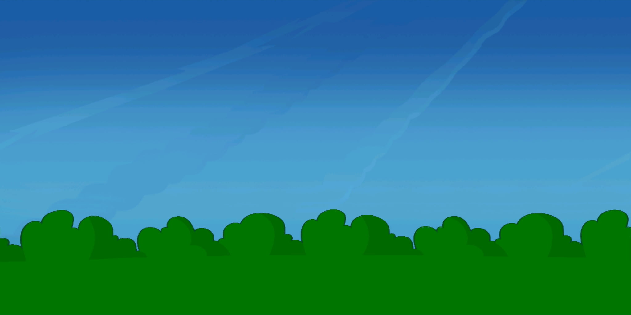 green grass field animated illustration