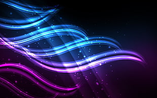 purple and blue neon lights wallpaper HD wallpaper