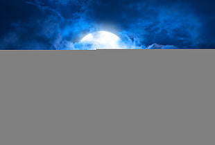 blue moon with clouds HD wallpaper