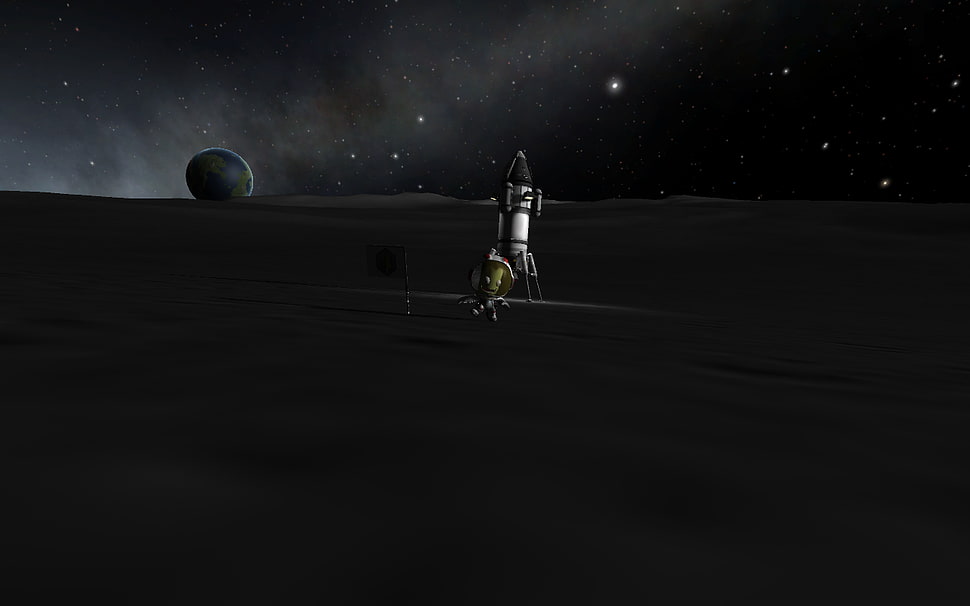 Kerbal Space Program, space, Mun, video games HD wallpaper