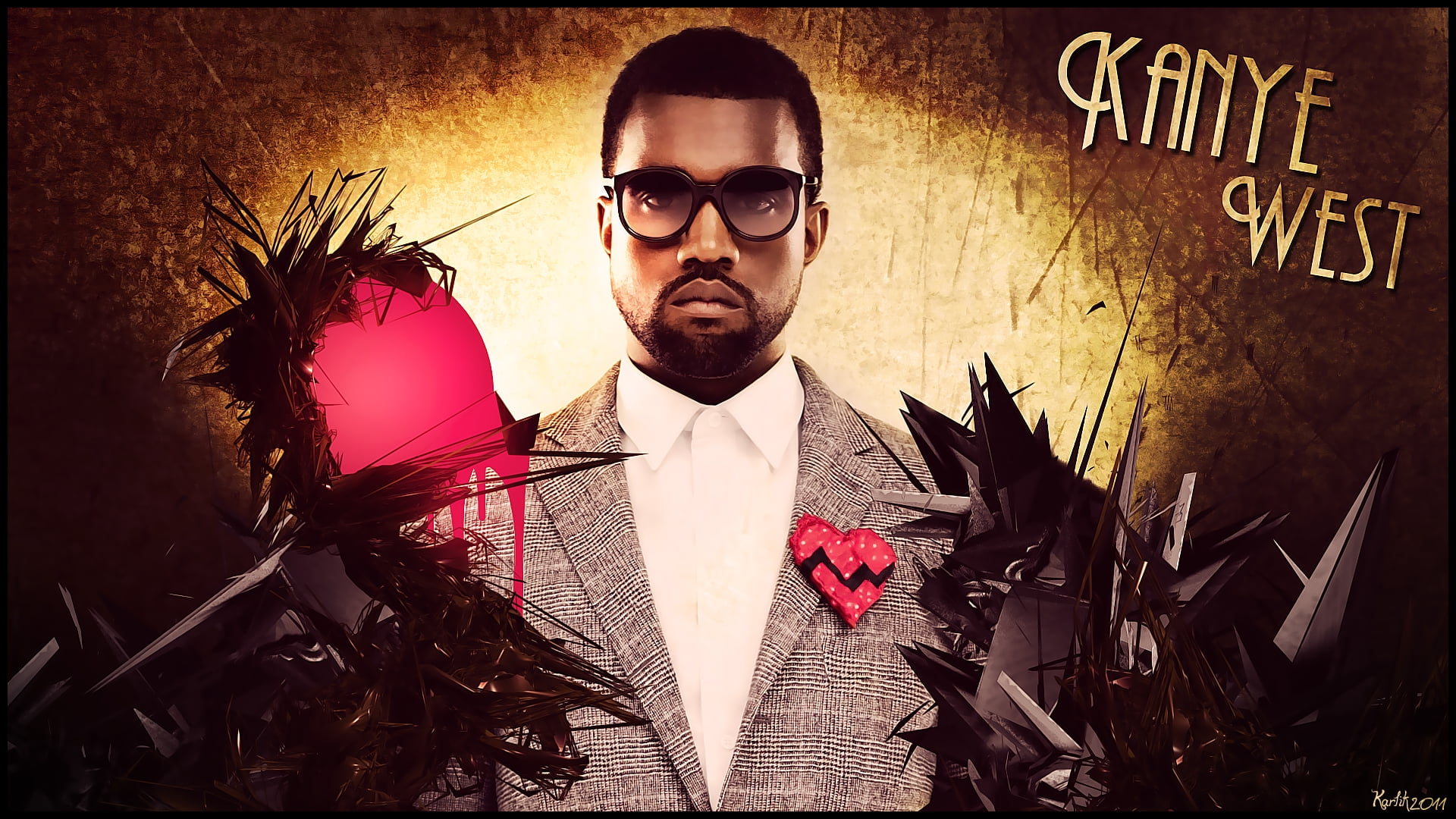 Kanye West poster HD wallpaper