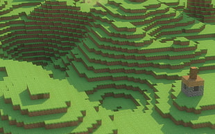 Minecraft player made landscape