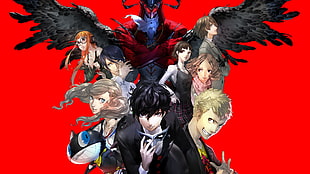 anime character wallpaper, Persona 5, group of people, Persona series