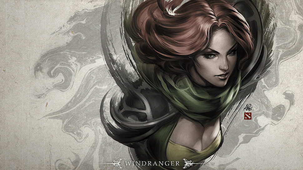 Windranger game character illustratration, Dota 2, Loading screen, Windranger HD wallpaper