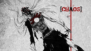 black and gray Chaos character, Bleach, Vasto Lorde, Kurosaki Ichigo, Hollow HD wallpaper