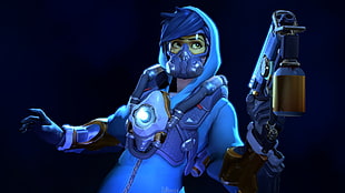 Overwatch character illustration, video games, tracer, skin, Overwatch