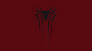 Marvel Spider-Man logo, Spider-Man, wall, Marvel Cinematic Universe, minimalism