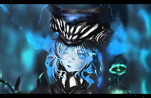 black and white tiger painting, bones, lightning, Cosmos (flower), blue eyes