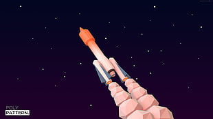 Poly Pattern space ship illustration