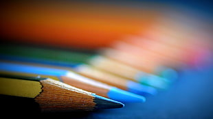 color pencil lot, crayons, pencils, colorful HD wallpaper
