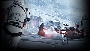 Kylo Ren and Stormtroopers, Star Wars Battlefront II, Star Wars, video games HD wallpaper