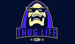 thug life logo, life, skull and bones, Skeletor HD wallpaper