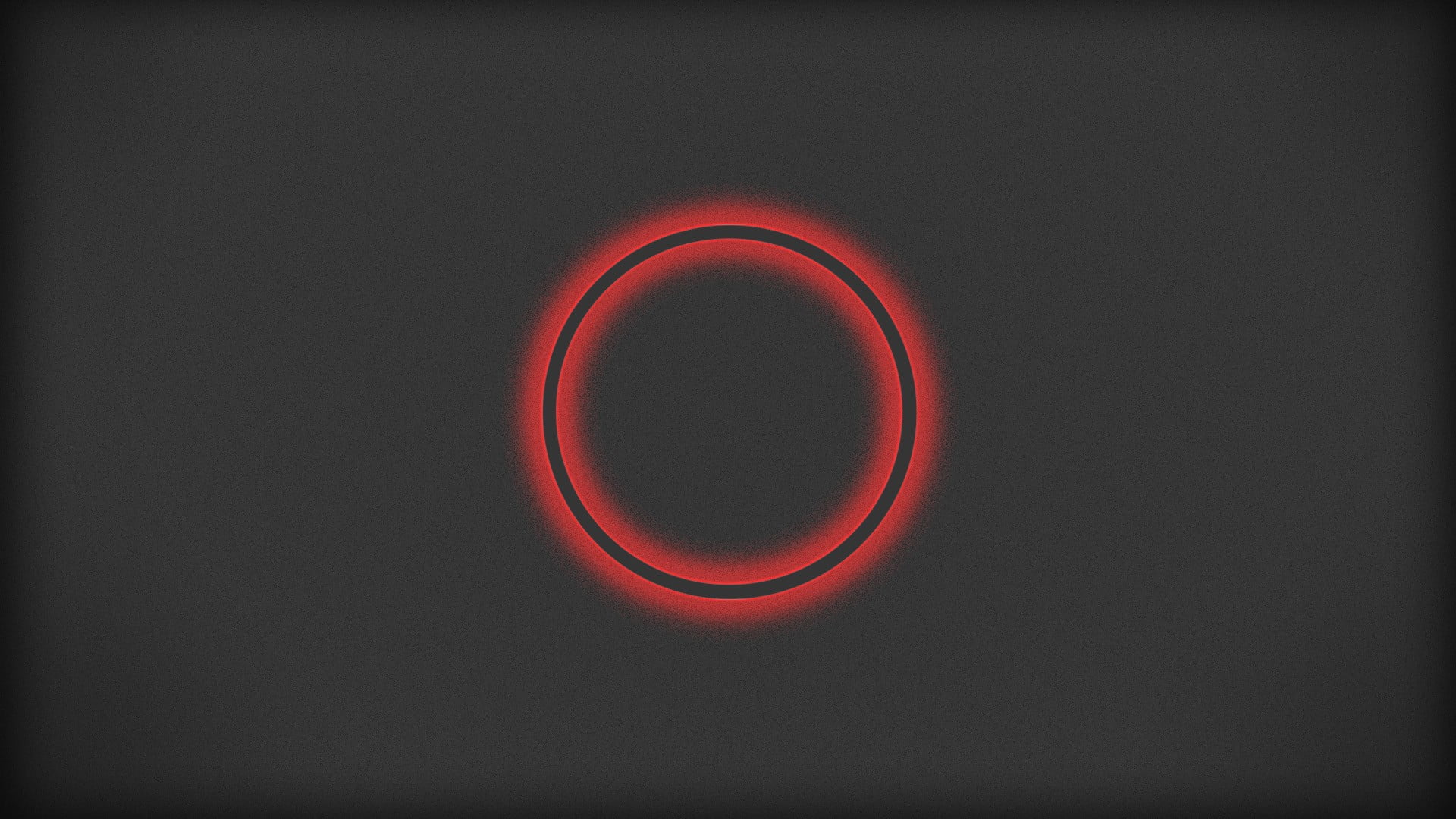 round red and black logo, circle, minimalism