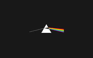 white triangle logo, minimalism, Pink Floyd, rock music, music