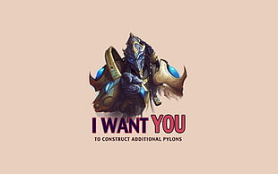 i want you to construct additional pylons text, StarCraft, Starcraft II, Protoss, minimalism HD wallpaper