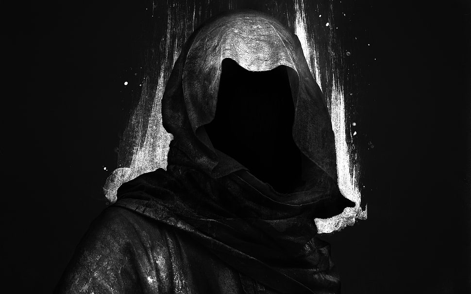 gray hoodie illustration, men, fantasy art, hoods HD wallpaper