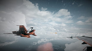 brown fighting jet plane, jet fighter, video games, Battlefield 3 HD wallpaper