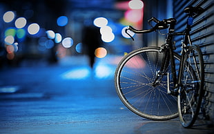black road bicycle HD wallpaper