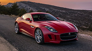 red Jaguar F-type coupe