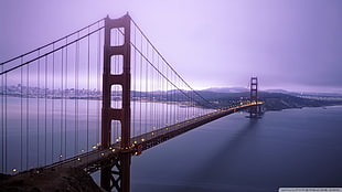 Golden Gate bridge, San Francisco, Golden Gate Bridge, bridge, river, mist HD wallpaper