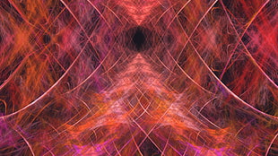 red wallpaper, abstract, digital art, fractal